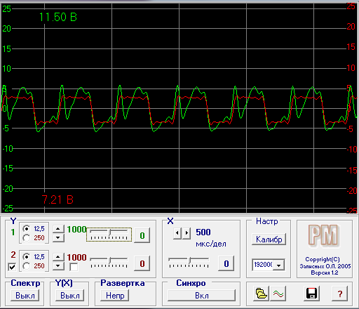 красный генератор на 555 зелёный выход гдт. это нормально?